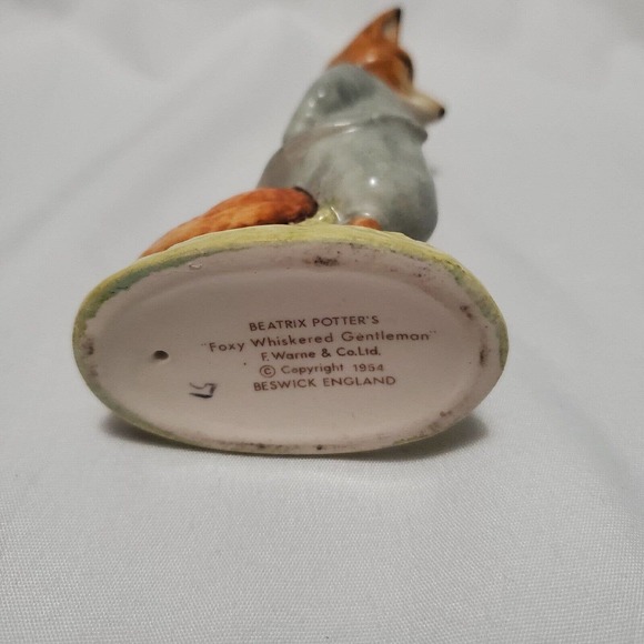 Beatrix Potter’s Foxy Whiskered Gentleman Figurine- Vintage 1954 - Picture 5 of 6